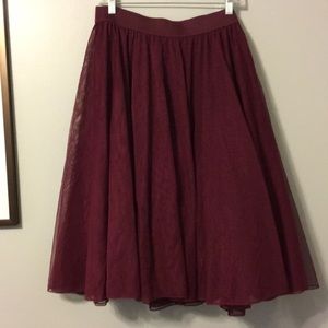Tulle Skirt - Burgundy 1X